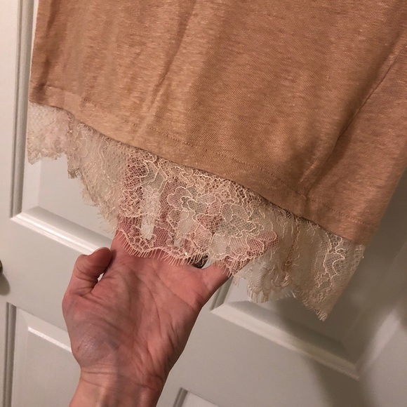 ZARA Blush Lace Trim Top - Picture 6 of 8